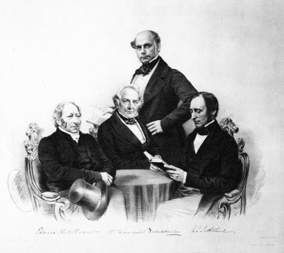 Ritratto dei dottori Edward Monro, William Lawrence, Forbes Winslow e A. J. Sutherland, 1857 da English School